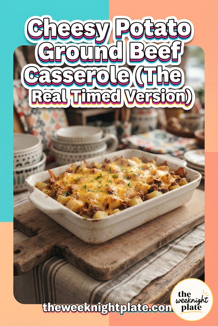 Cheesy Potato Ground Beef Casserole (The Real Timed Version)