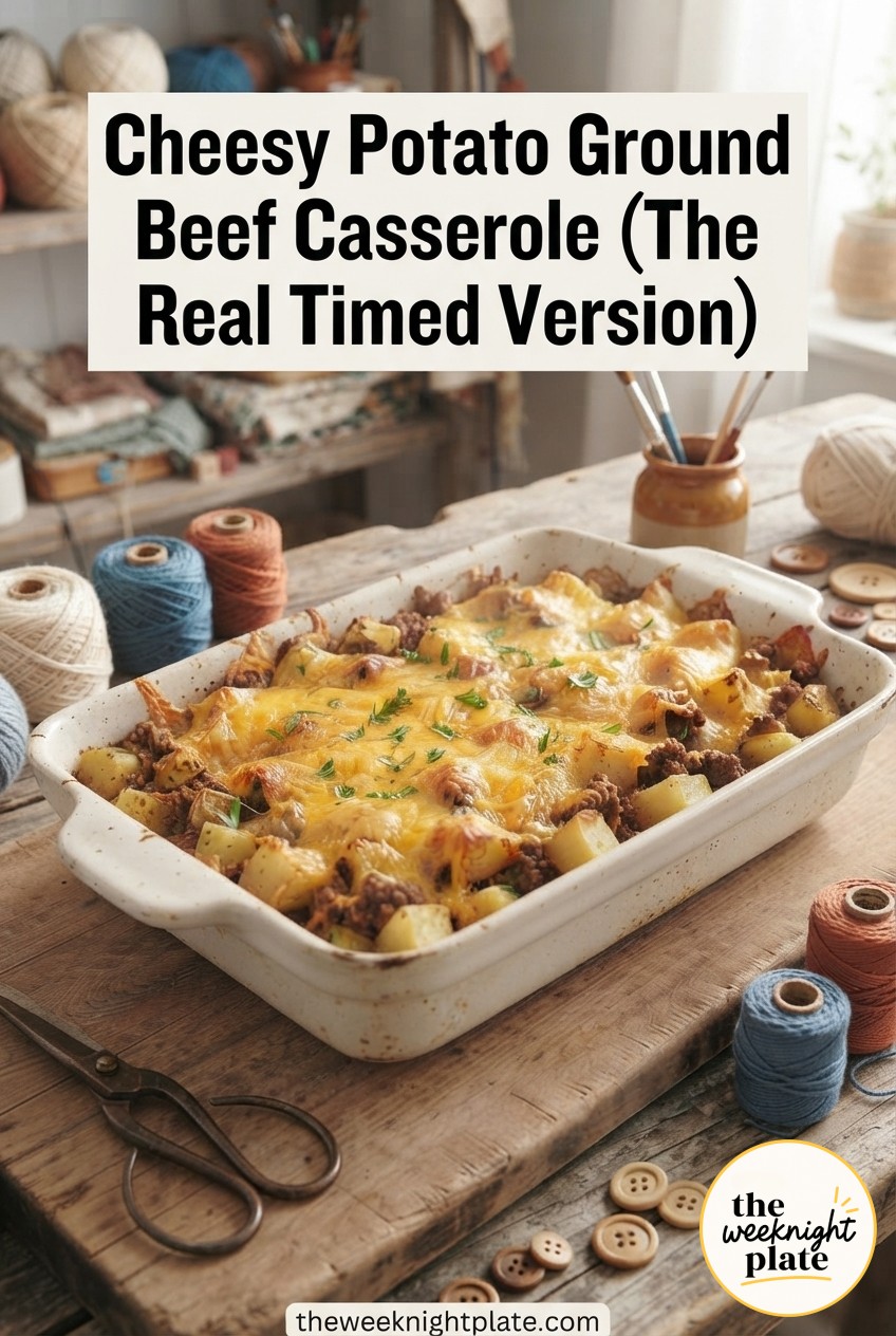 Cheesy Potato Ground Beef Casserole (The Real Timed Version)