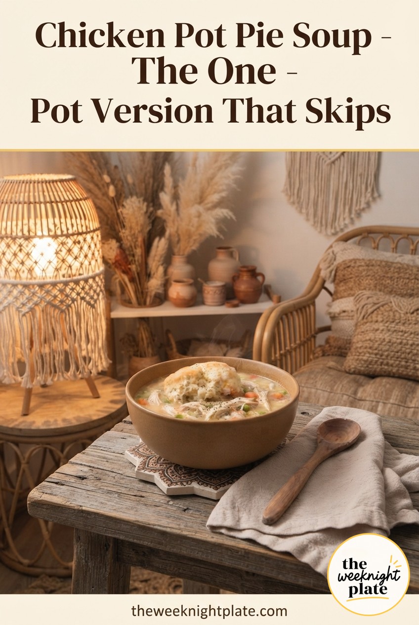 Chicken Pot Pie Soup - The One - Pot Version That Skips The
