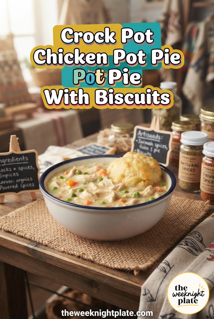 Crock Pot Chicken Pot Pie With Biscuits